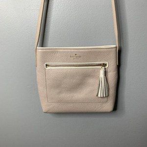 Kate Spade Light Tan Pebbled Leather Crossbody